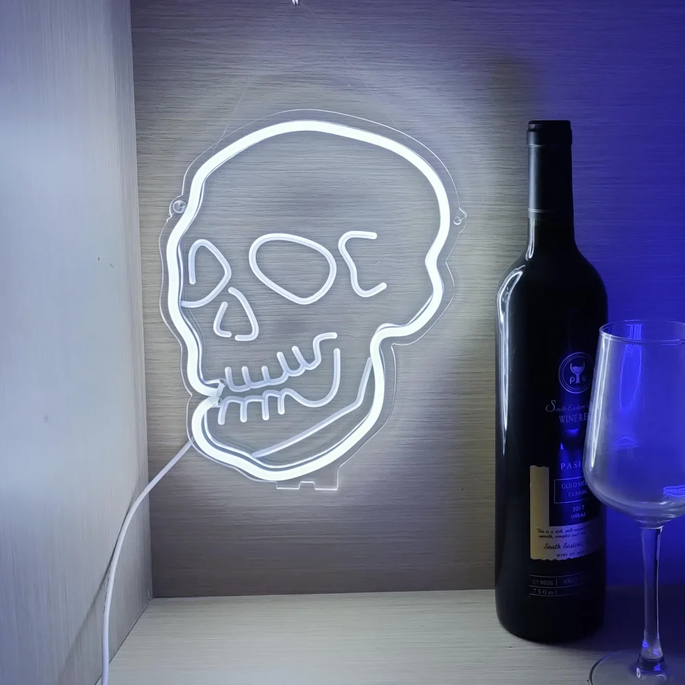 DIVATLA гравировальная акриловая доска с изображением грибов черепа RGB световая лента событие 5 Вт светодиодная неоновая вывеска