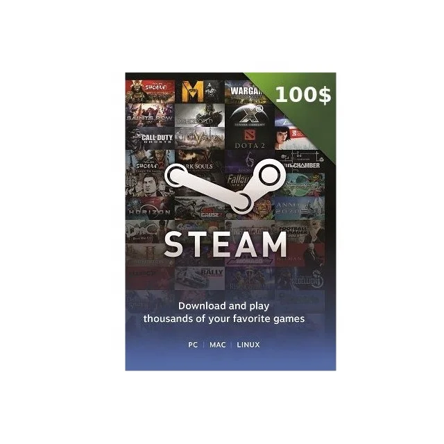 Steam 100 доллар США подарок $100 долларов кошелек карта в