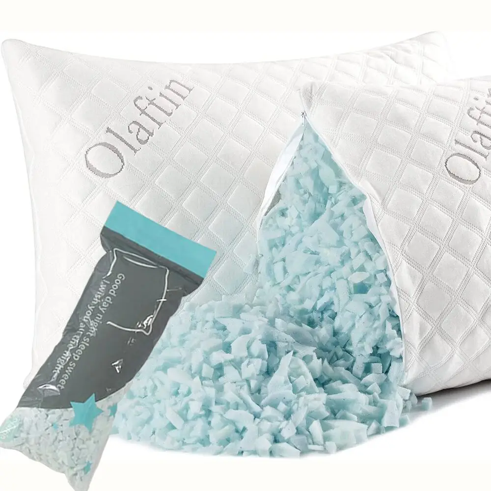 Cooling Coussin memory foam cool bed pillow shred standard size adjustable best sleeping pillow shredded cooling memory foam neck pillow