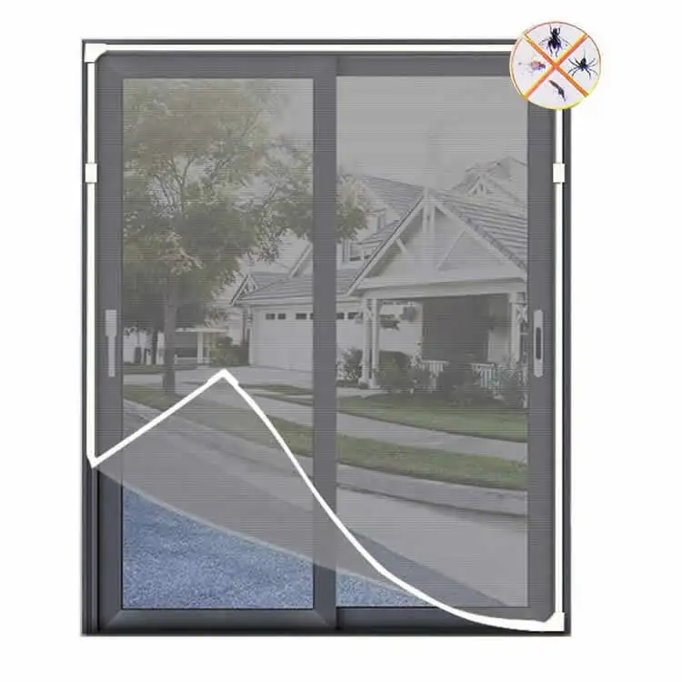 China Factory Magnetic Soft PVC Strips Mesh Window Wholesale Plastic Frame Magic Screen Windows for Building Projects