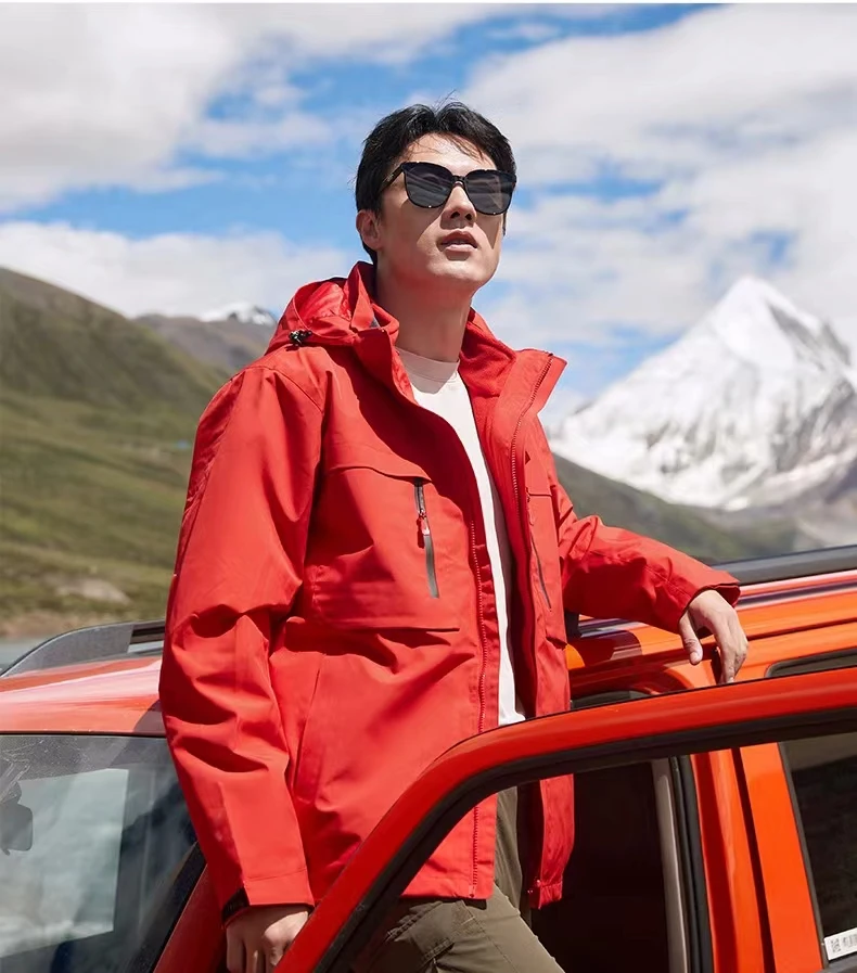 Waterproof Winter High-end Brand  Windbreaker Outdoor Work Sports Three-in-one Jackets Windproof Soft Shell Winter Jacket
