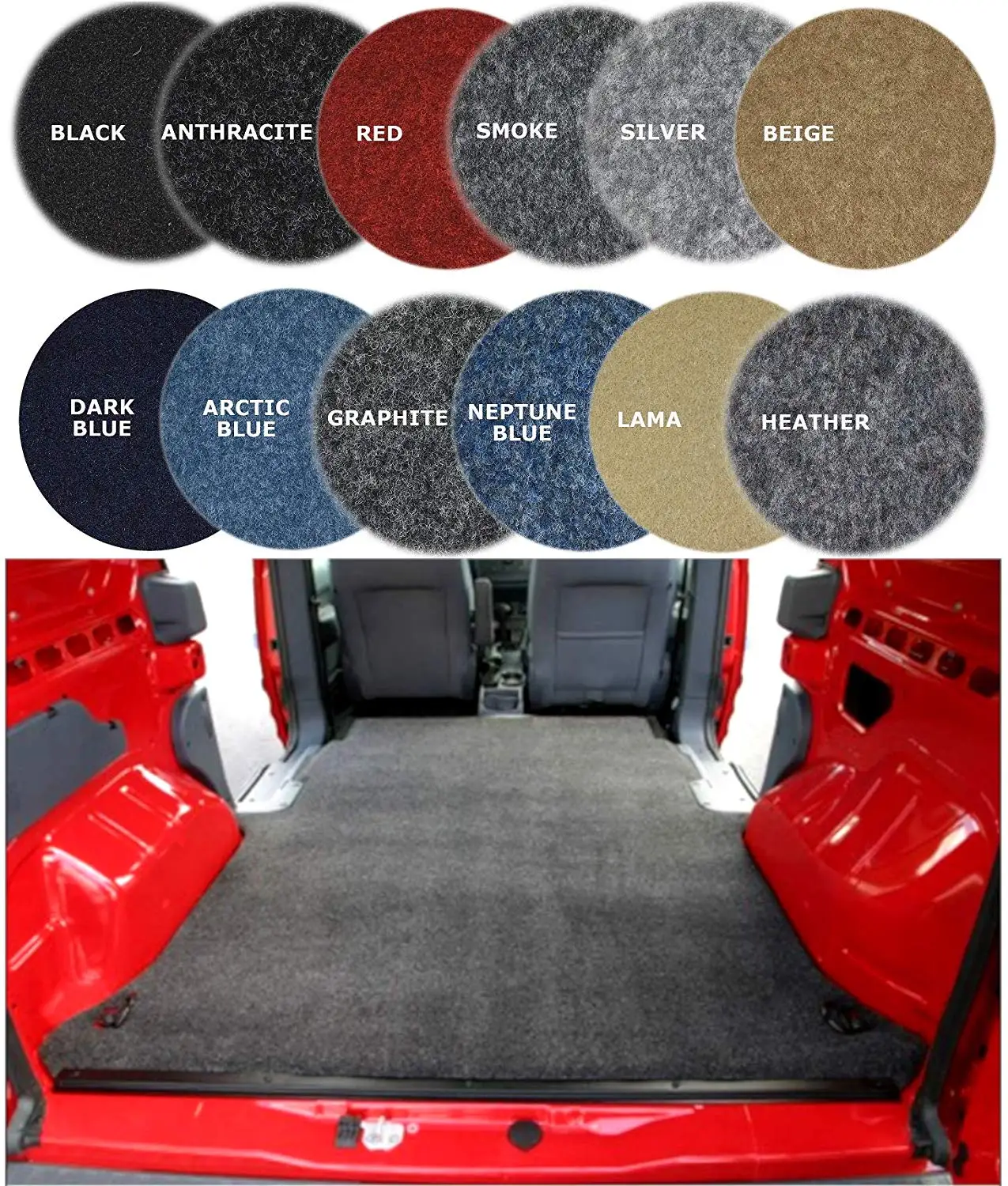 Polymat Audio Charcoal Dark Grey Car Sub Woofer Speaker Box Dj Enclosure Latex Backed Carpet Trunk Liner Non-woven Fabric