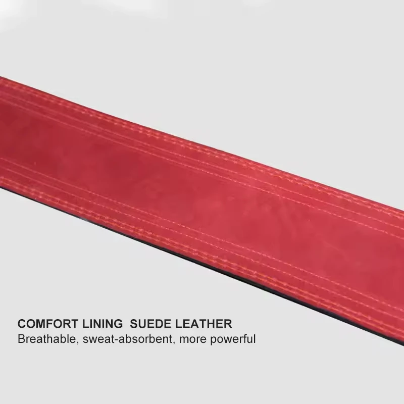 Custom New materials Steel Self-Locking Buckle High Quality Powerlifting Gym Belt Fitness Safety Leather Weight Lifting Belt