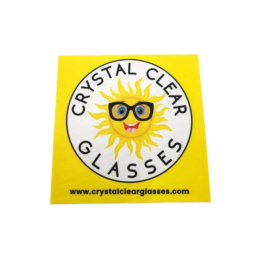 LED LCD Screen Silk Screen Print Microfiber Cleaner Cleaning Cloth For Mobile Phone Screen