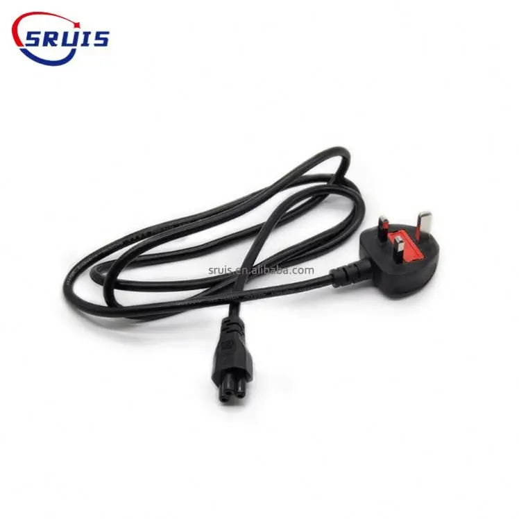 British Fused UK Flat H05VV-F 0.75MM2 1.8M Cord 3 prong Ac C13 Connector kettle Pin British Power Cable for computer