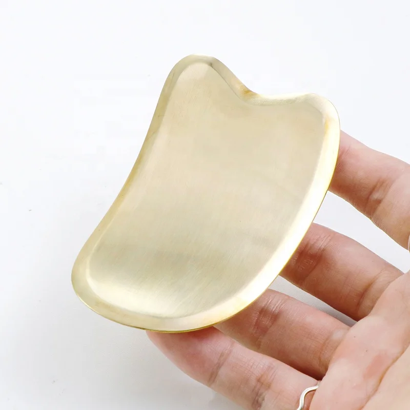 Chinese tradition brass Copper Gua Sha acupoint Scraping Massage Tools OEM face body Medical Grade Copper comb Guasha Board