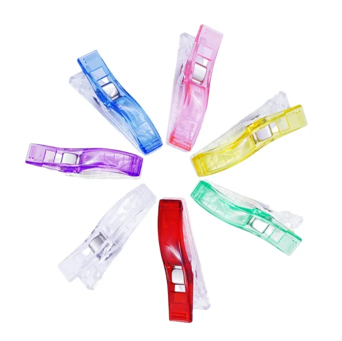 Лидер продаж Amazon, пружинные зажимы для связывания, пластиковые зажимы для бумаги, зажимы для офиса, позиционирования, лоскутного шитья, зажим для шитья