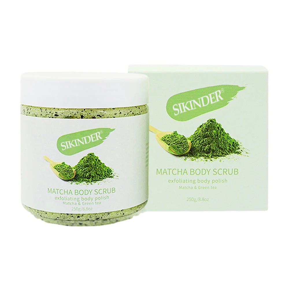 Private Label Vegan  Matcha Green Tea Deep Skin Exfoliating Facial Scrub