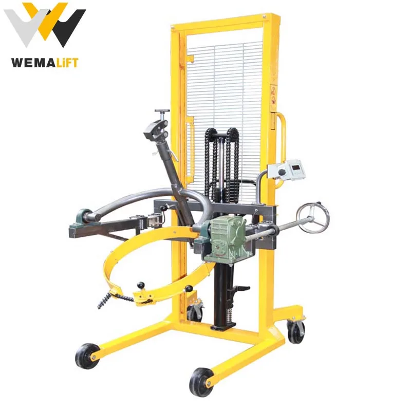 Drum Attachment,  450kgs  Manual Stacker for Chemical factory