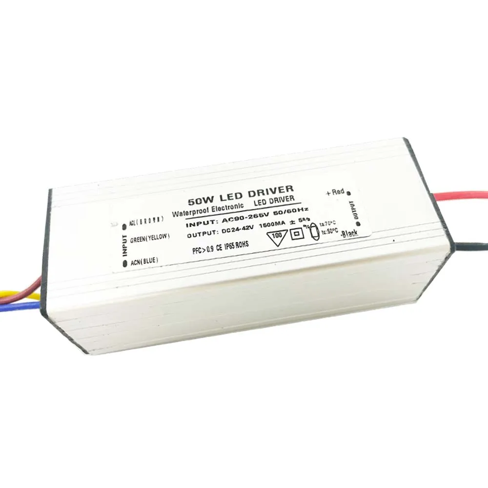 Водонепроницаемый светодиодный драйвер постоянного тока 50 Вт DC 24V-42V 1.5A трансформатор Импульсный источник питания IP67 IP65 03