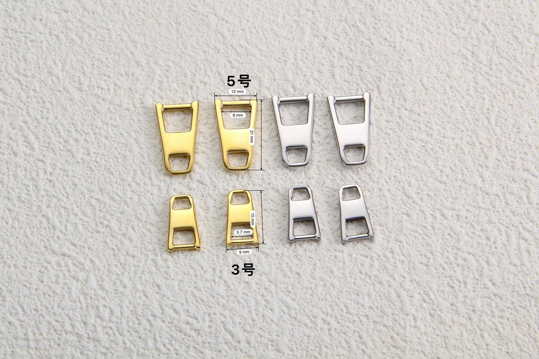 Carosung Stainless Steel Zipper Pull Replacement Metal Zipper Handle Mend Fixer Zipper Tab Repair Gold Metal Slider Pull Tab