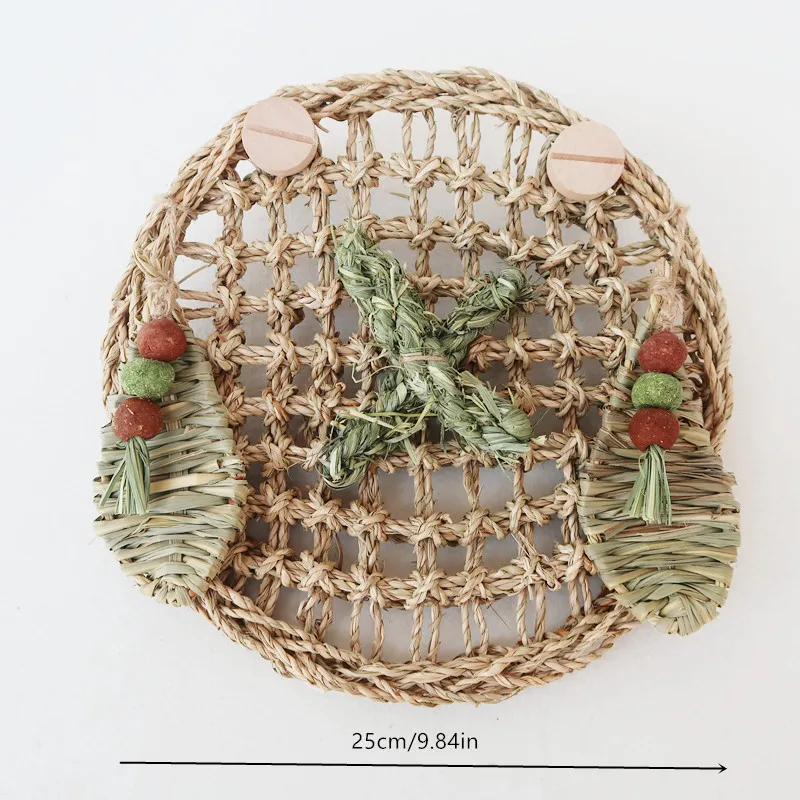 2023 New Parrot Rabbit Tooth Grinding Toy Dragon Cat Dutch Pig Cage Protective Grass Pad Timothy Grass Stick Biting Net