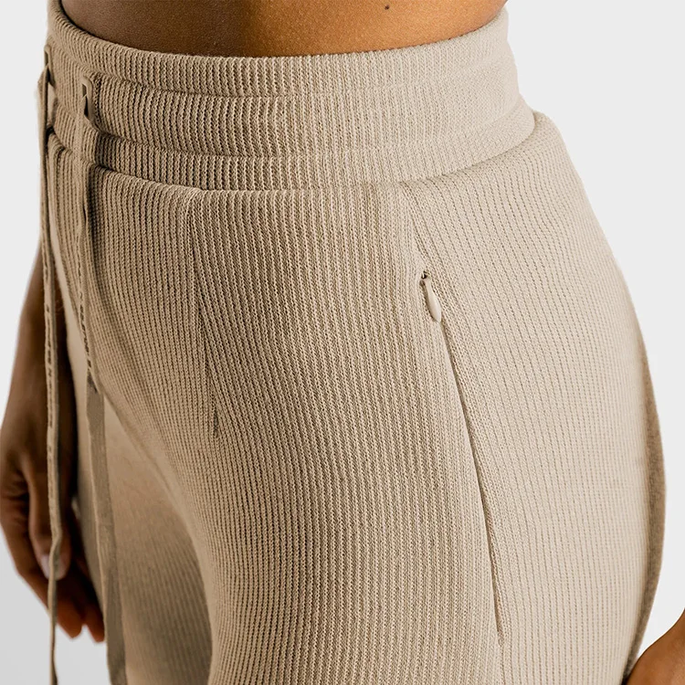 Female Wholesale Winter Fashionable New Custom Casual Track Sports Fitness Wide Woman Long Pants With Pockets