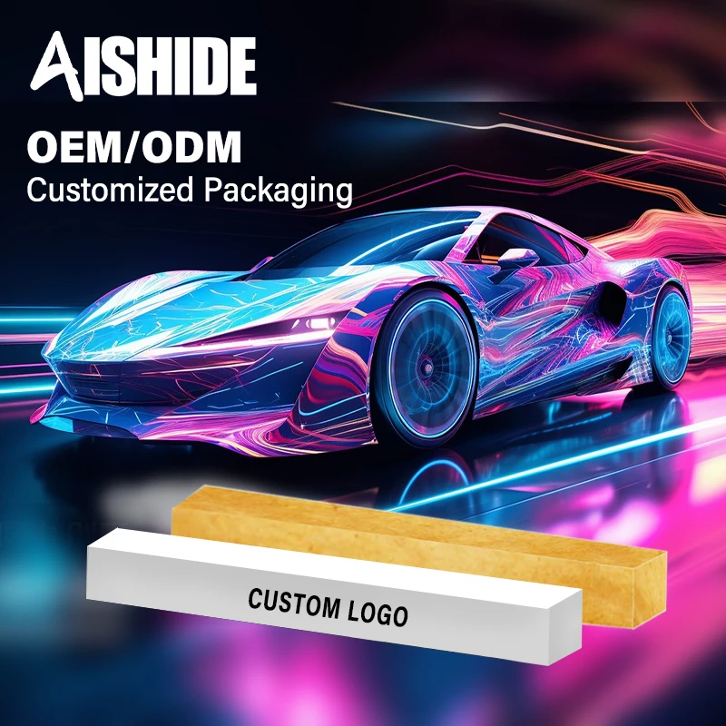 Aishide Custom Print Factory OEM ODM Chrome Car Film Glossy Matte Body PVC PET Car Vinyl Wrap Car Sticker Colorful Laser Film