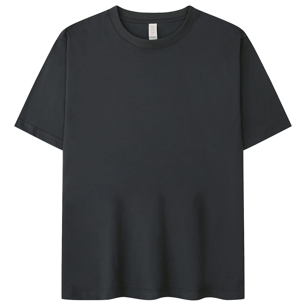 205gsm Short Sleeve Black T Shirts Custom T Shirt with Picture for Women Men Design Your Own logo Tshirt