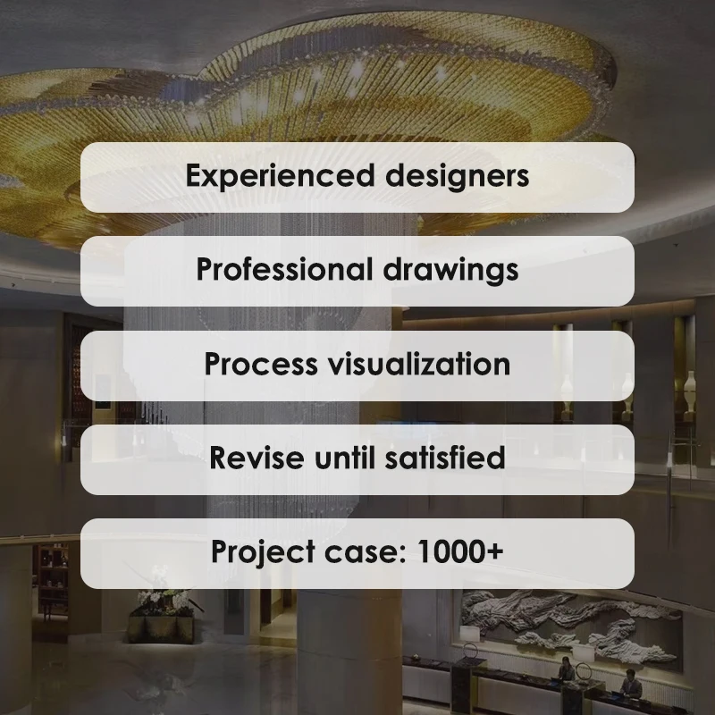 Factory Custom modern chandelier for villa stair chandelier luxury