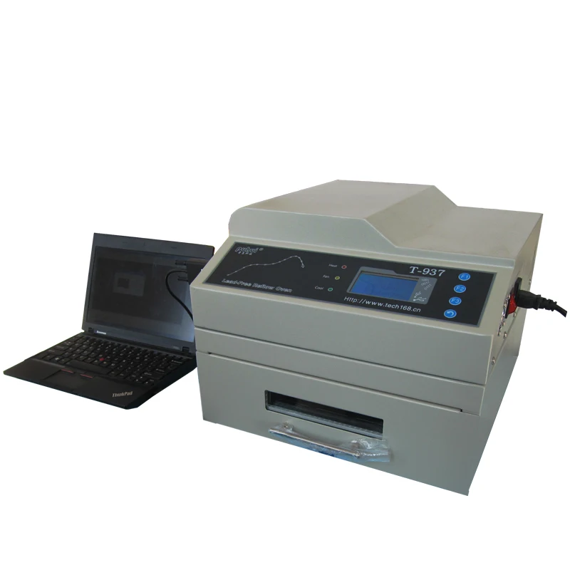 puhui desktop reflow oven t937 connect with computer welding equipment t-937
