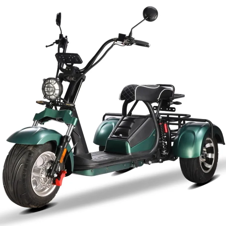 Электрический трехколесный велосипед EEC нового дизайна 2000 Вт скутер citycoco trike для взрослых с большим аккумулятором 40 Ач и дальним приводом