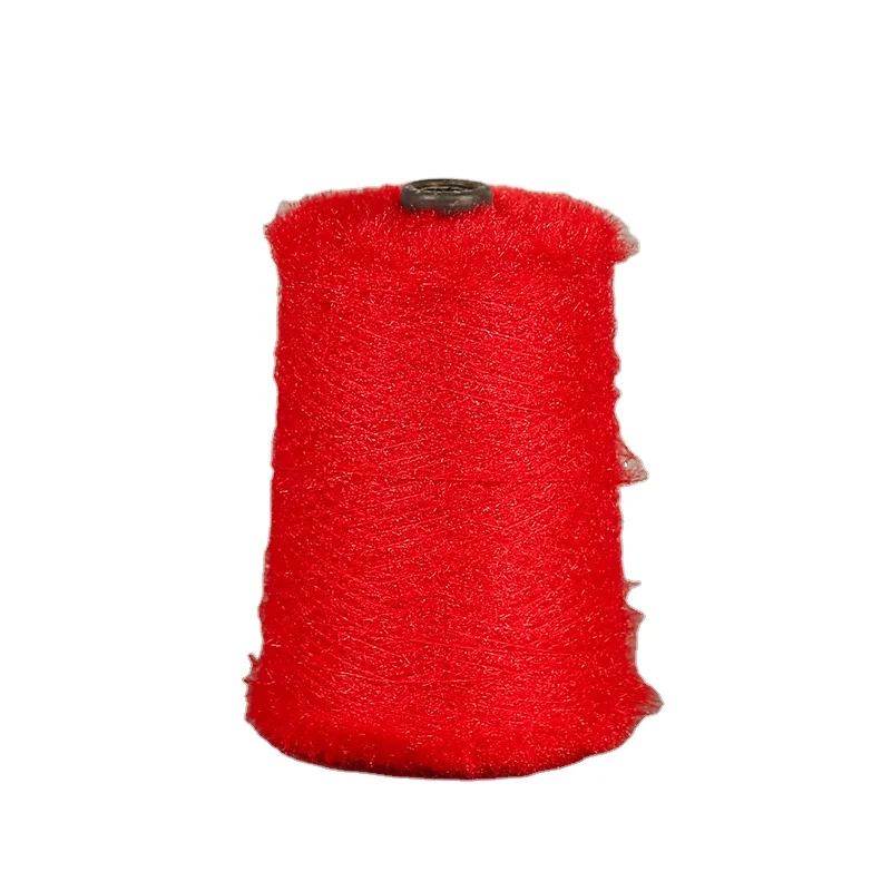 Hot Selling Good Quality Nylon eyelash Feather Yarn Fancy Yarn For Crocheting Imitation ferret yarn