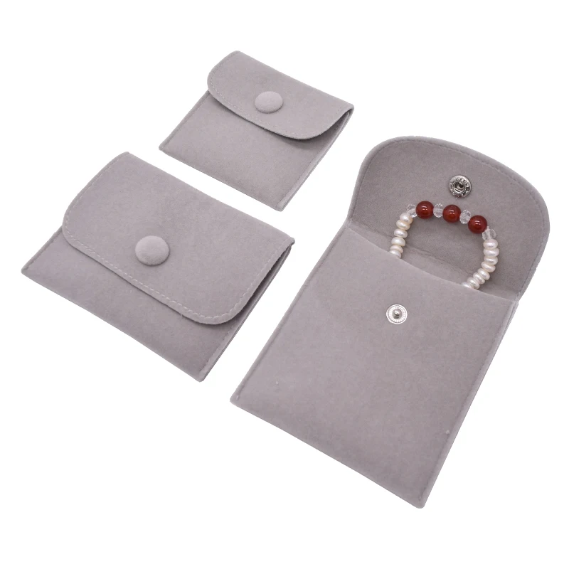 Custom Printed High Quality Suede Cotton Bracelet Jewelry Packaging Pouch