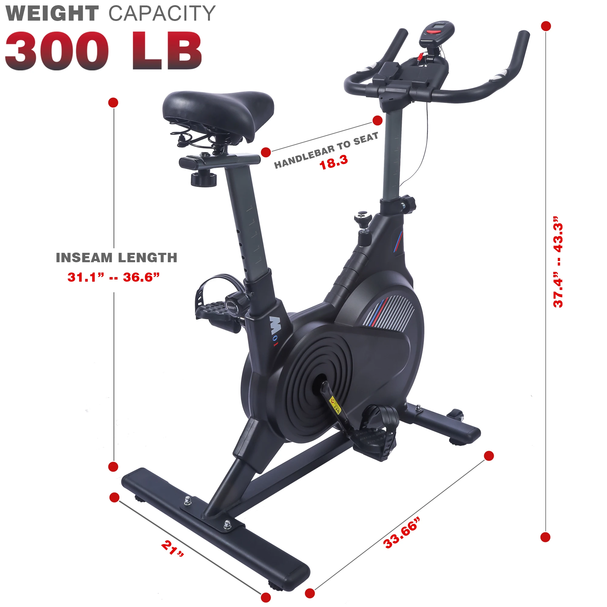 Heavy-Duty 150kg Max Steel and Metal Spinning Bike Magnetic Brake System Multi-Data Display for Gym and Home Exercise