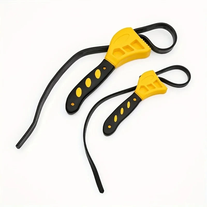 6inch Belt Wrench Oil Filter Puller Strap Spanner Chain Wrench Strap Opener, Adjustable Disassembly Tool