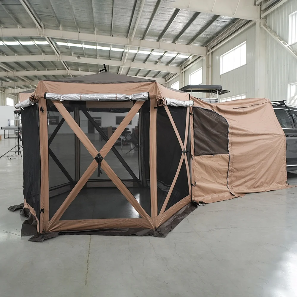 Suv Trunk Tent Car Awning Camping Tent Self-Driving Tour Double Room Foldable Car Rear Extension Tent