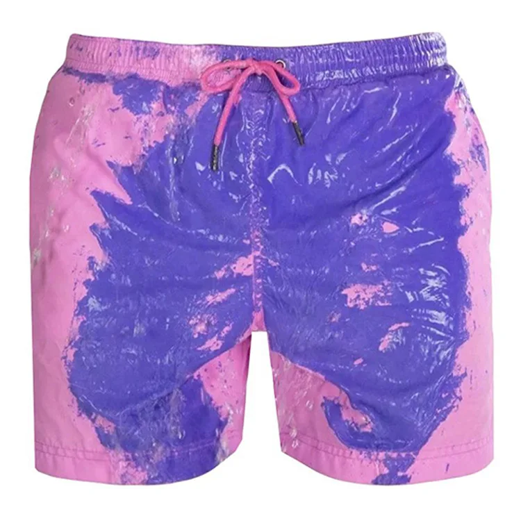Color Changing Swim Short  Original Facotry Male Beach Shorts Men Board Short Change Color Pants Color Changing Swim Trunks