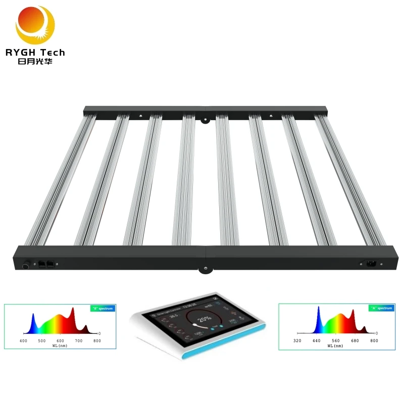 10 bar PPE 2.8 umol/j PPF 2800 umol/s full spectrum 1000 watt 1000w foldable folding led grow light