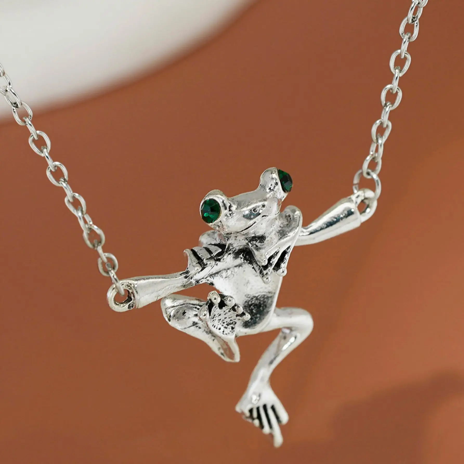 OEM ODM custom factory tree frog necklace frog brass 925 sterling silver stainless steel 14k18k frog necklace