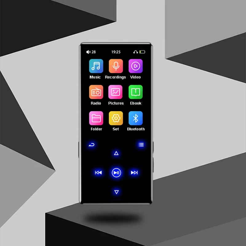 Full Touch Screen Wireless HiFi Sound MP3 MP4 Music Player With Bulit-In Speaker Support TF Card