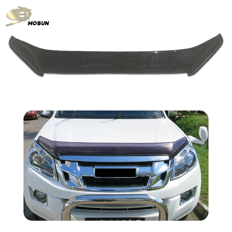 MOSUN bonnet guard Protector Front Bonnet Bug Shield Hood Deflector For Isuzu D-MAX 2012-2017