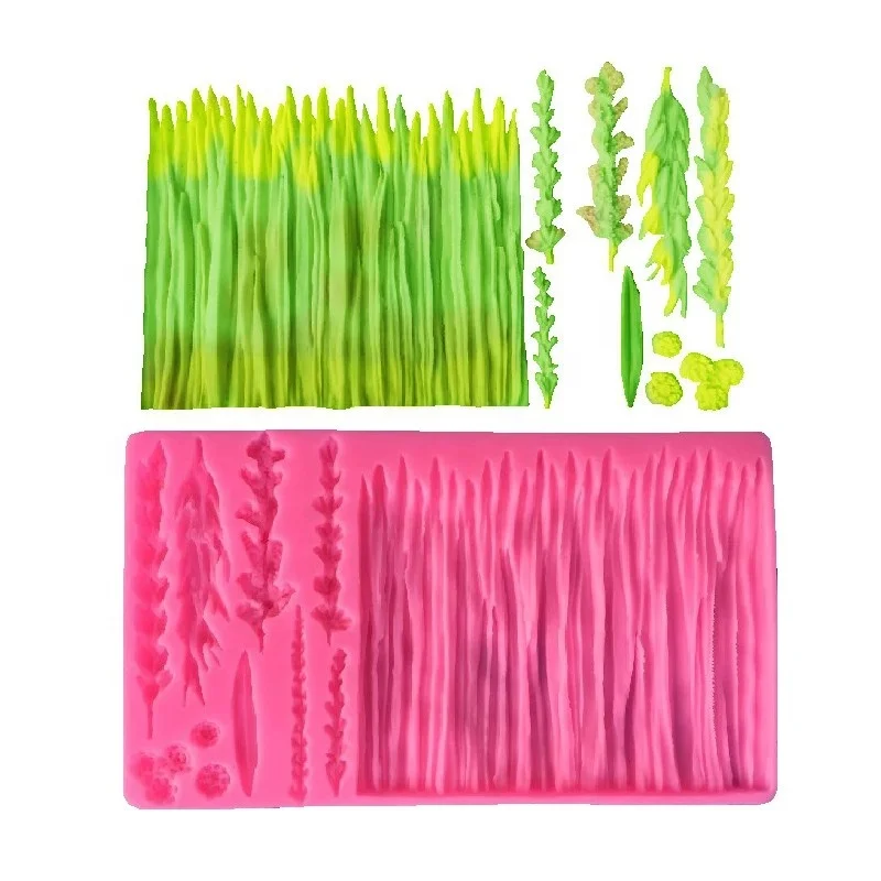 
Silica gel mould for wheat and wheat grass with florets turning sugar cake edge tool 