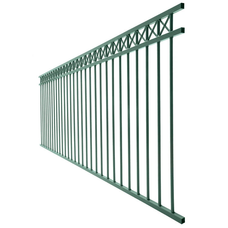 Heritage Fencing steel Flat Top panels with Crosses