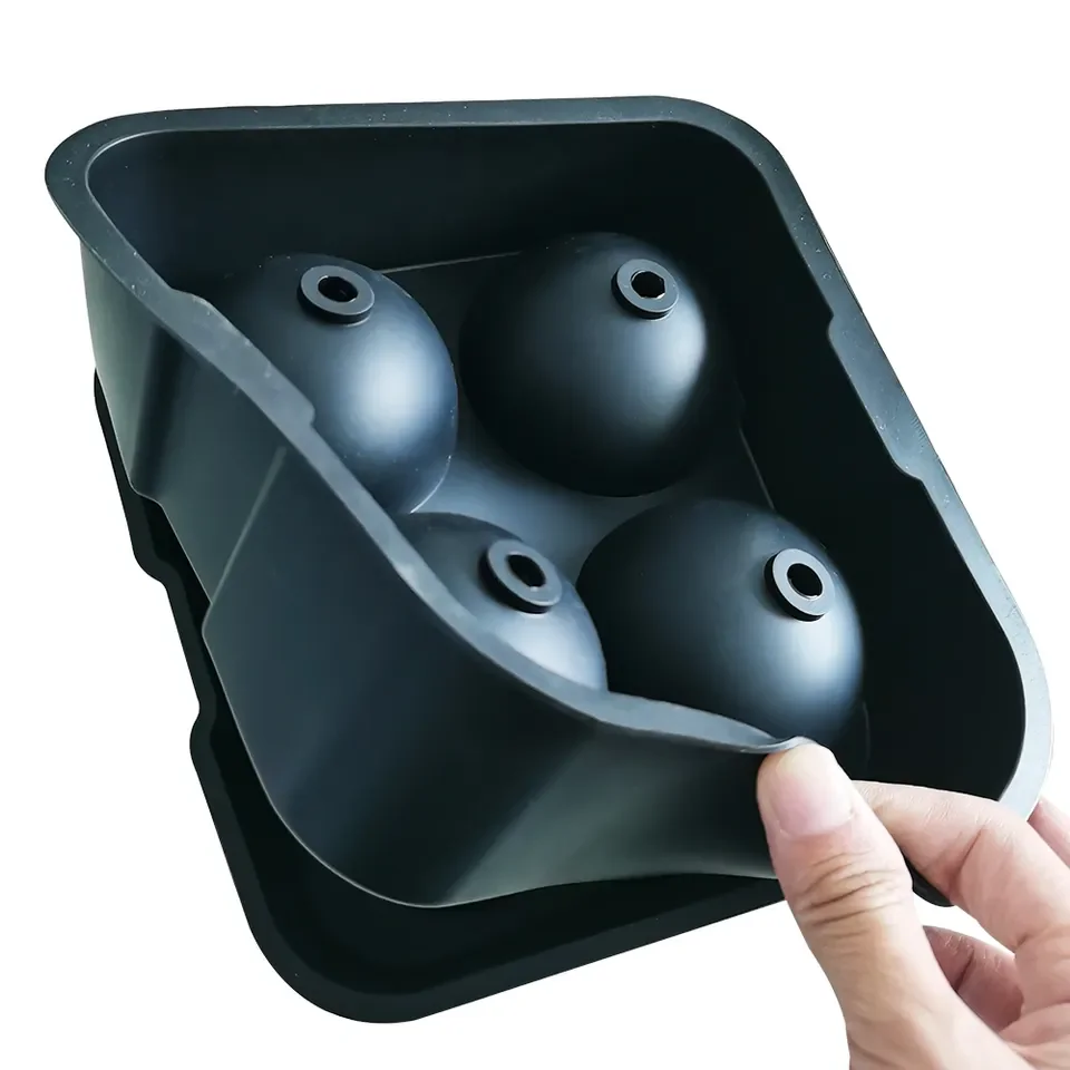2.5 Inch Ice Ball Maker Mold for Whiskey BPA free Sphere Silicone Ice Maker Mould