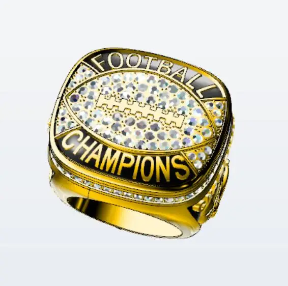 Top Quality Jewelry Factory Low Moq Custom Football Championship Rings With Your Logo