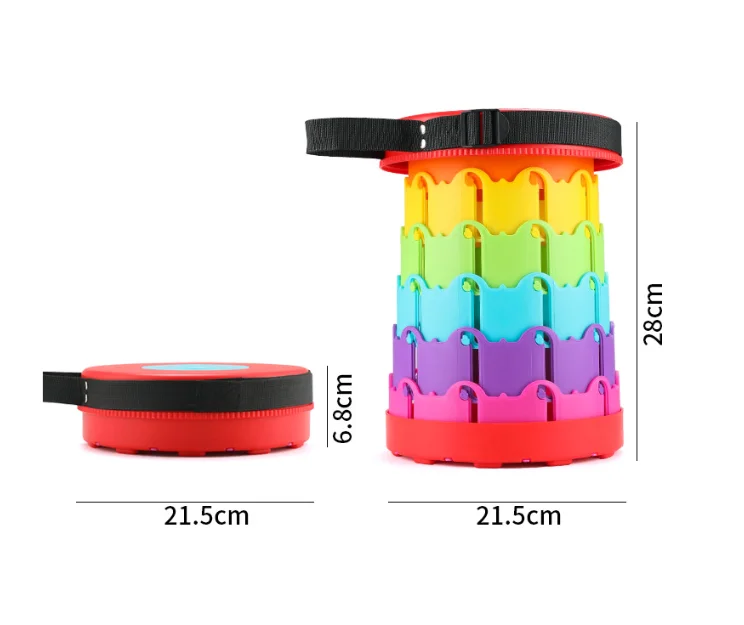 Открытый пластиковый складной Выдвижной регулируемый телескопический табурет для кемпинга рыбалки