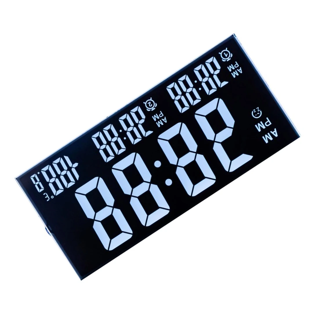 Customized LCD Screen Negative Transmissive 12 OClock Va Segament LCD Screen for Alarm Clock Display