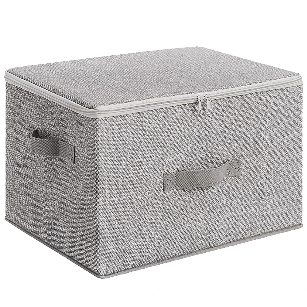 Wholesale Foldable Fabric Clothes Basket Storage Box storage Containers for Clothes With Handles Zipper