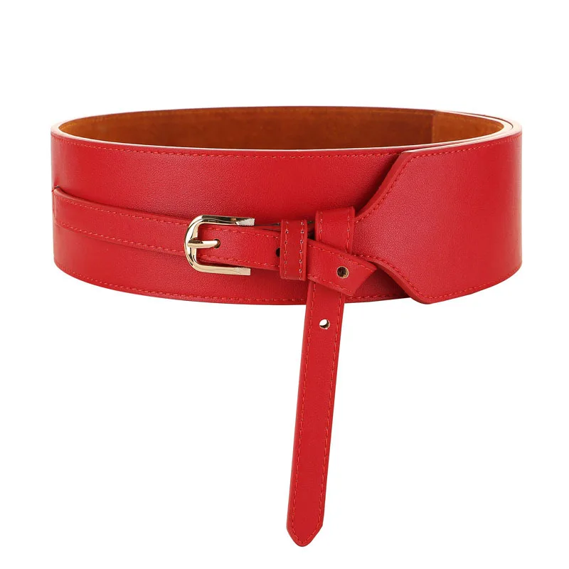 Fashion Wide High Waistband Women Dress PU Corset Belt
