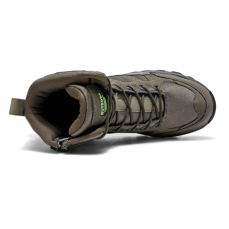 Дизайнерские военные спортивные боевые ботинки, удобные резиновые ботинки, Водонепроницаемые кожаные военные ботинки до щиколотки, обувь для мужчин