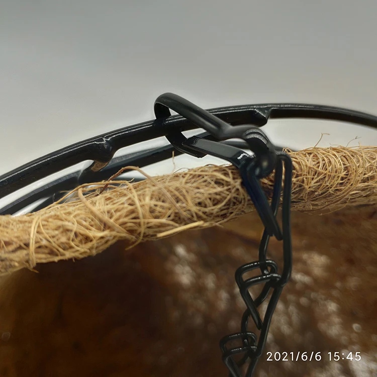 
Hanging Artificial Flower Tower Basket Metal Plastic Chain Pot 