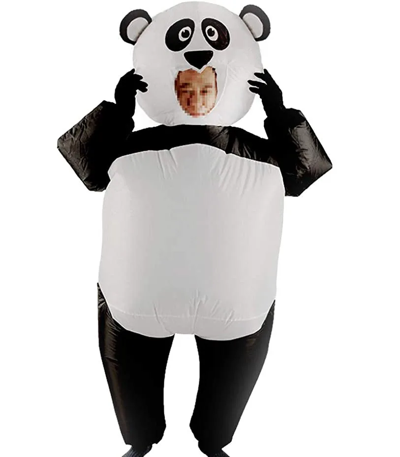 Black and White Inflatable Panda Costume for Christmas Halloween Enjoyable Blow up Costumes