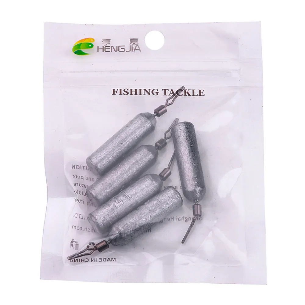Hengjia China Suppliers Product Drop Shot Weights cylinder Shape Lead Sinker Bulk Fishing Weights Sinkers For Long Line Fishing