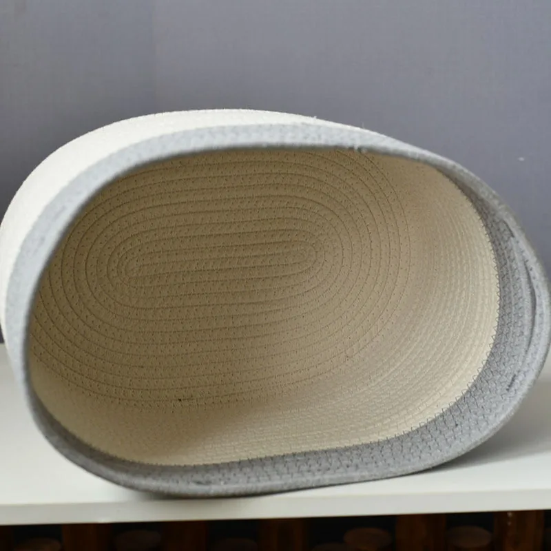 Hot Selling Large Capacity Cotton Rope And Paper Rope Woven Basket For Home Storage