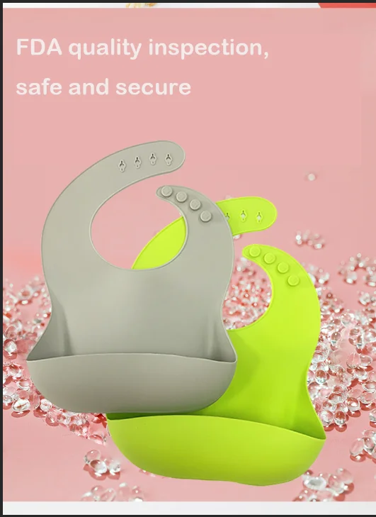 Silicone baby food supplement high-quality environmental customized waterproof bisphenol A silicone baby bib