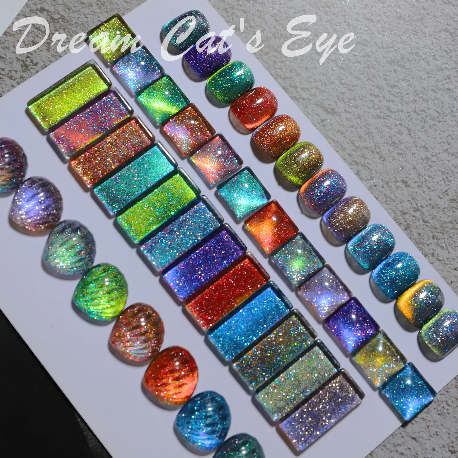 Nail Wide Cat Eye Nail Polish Glue Crystal Stone Effect Magnet UV Gel Flash Spar Laser Varnish Glitter Manicure Soak Off Lacquer