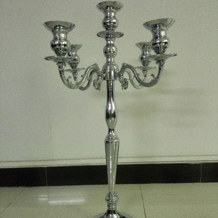 hot wholesale antique 5 arms silver candelabra for weddings