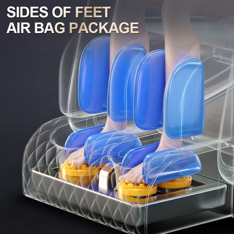 Leercon 2023 brand new design sl track 4D full body zero gravity lay flat massage chair compact massager