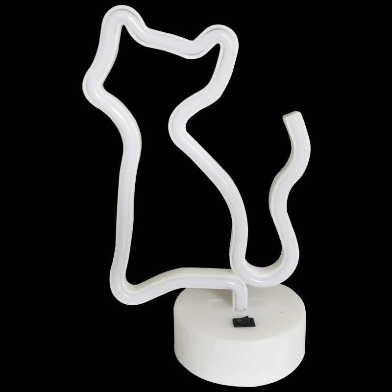 Custom Neon Lamp Sign Plug in Wall Light Led cat with base neon lamp Modeling lamp Creative room furnishings Night light
